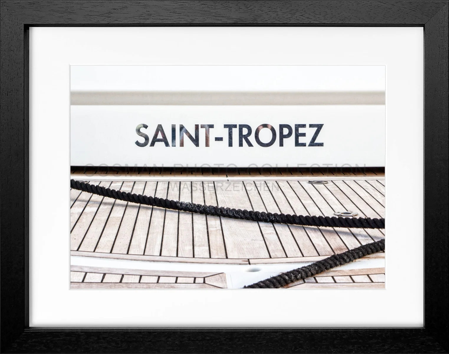 Poster mit Rahmen ’Boot’ Saint Tropez ST09 - Wandbilder