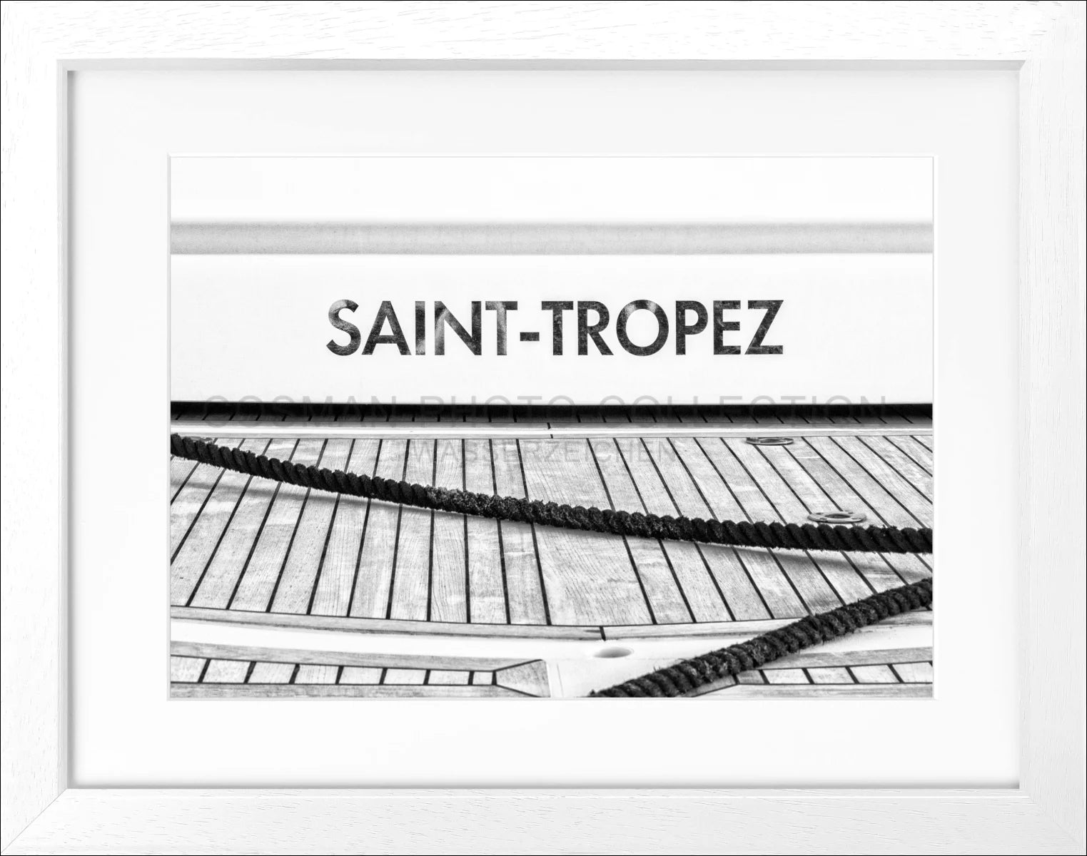 Poster mit Rahmen ’Boot’ Saint Tropez ST09 - Wandbilder