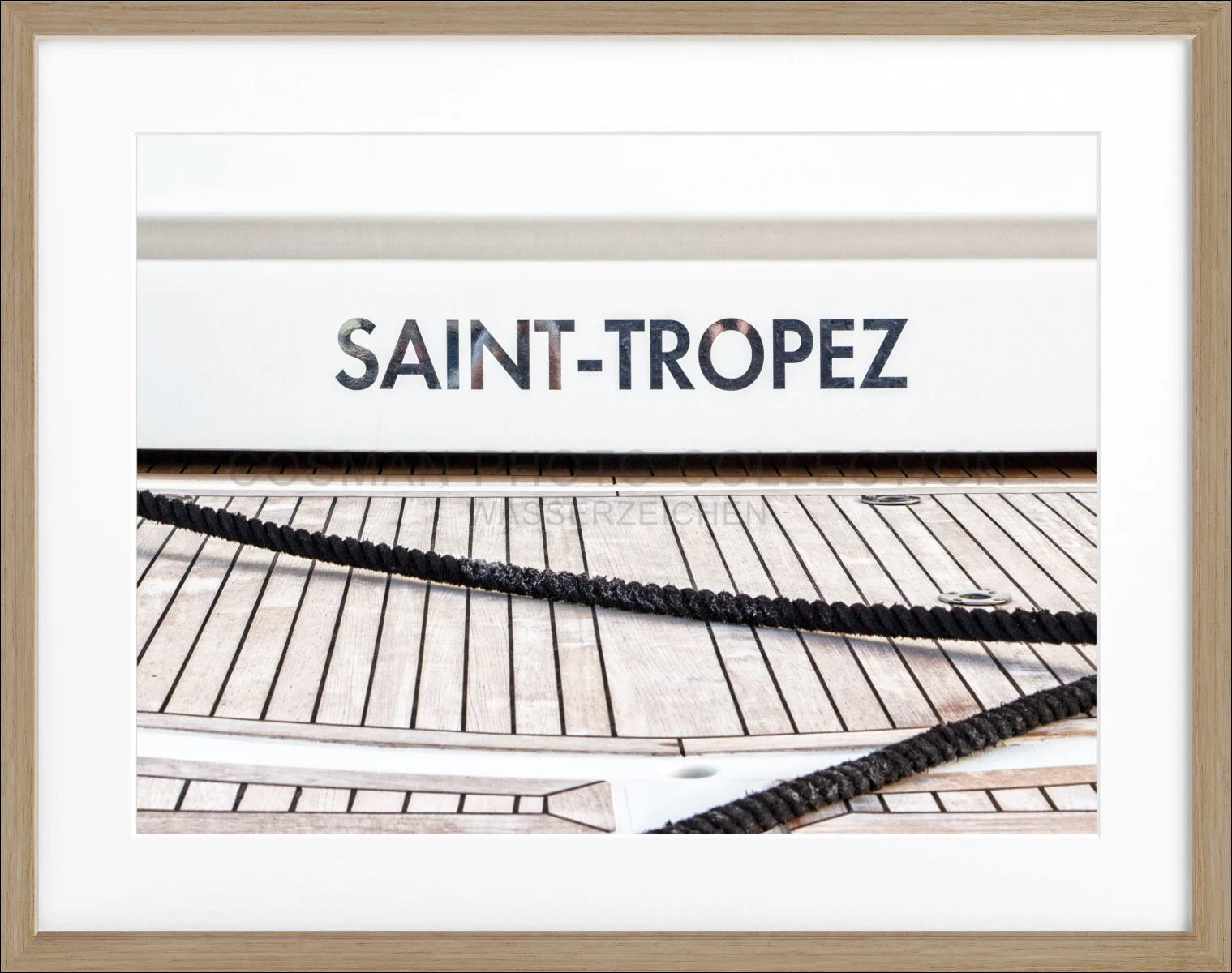 Poster mit Rahmen ’Boot’ Saint Tropez ST09 - Wandbilder