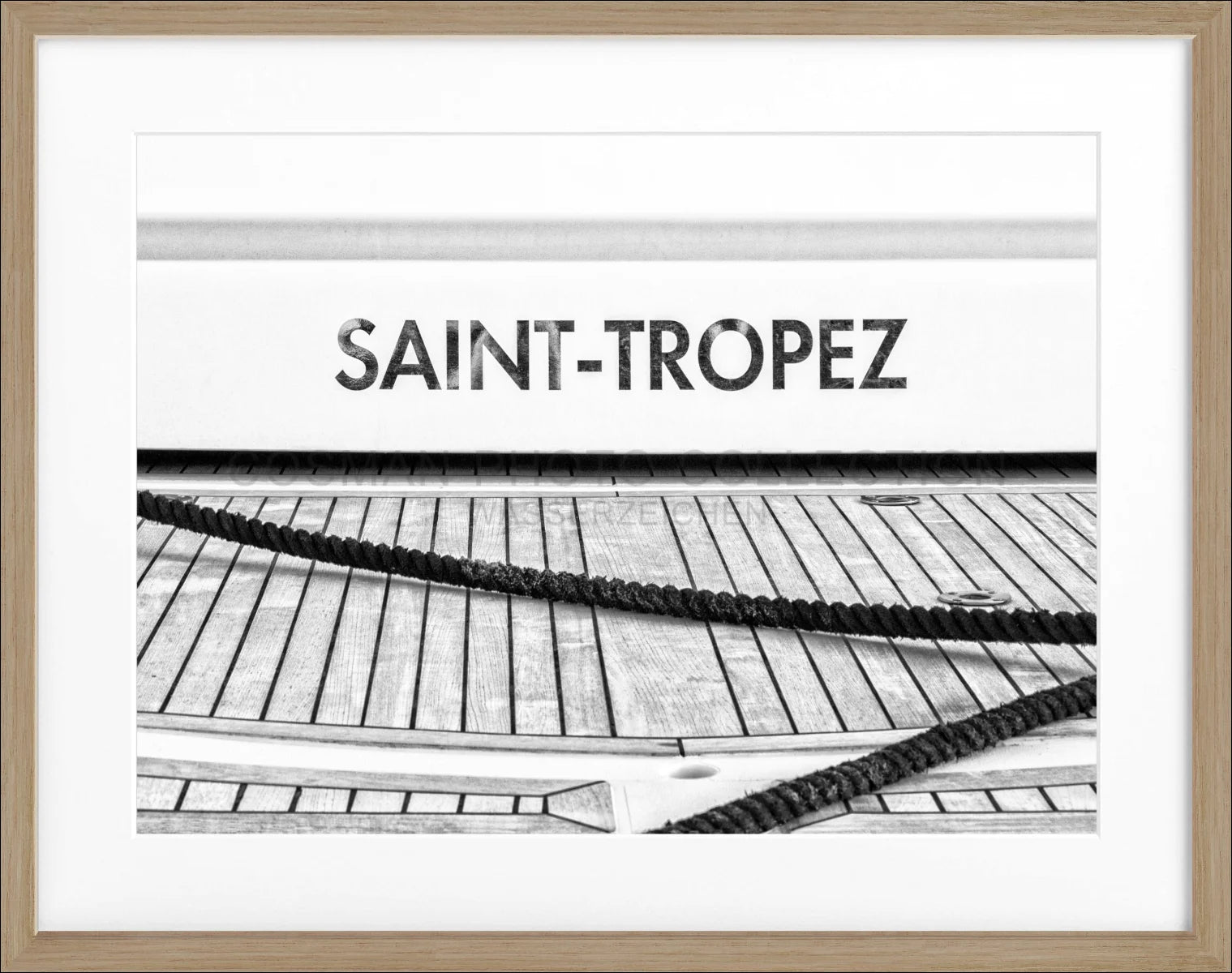 Poster mit Rahmen ’Boot’ Saint Tropez ST09 - Wandbilder