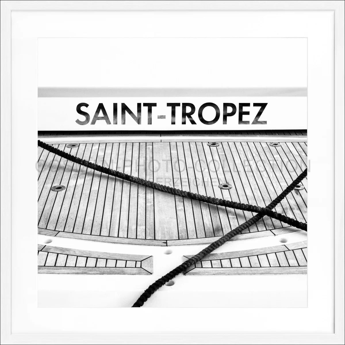 Poster mit Rahmen ’Boot’ Saint Tropez ST09Q - Wandbilder