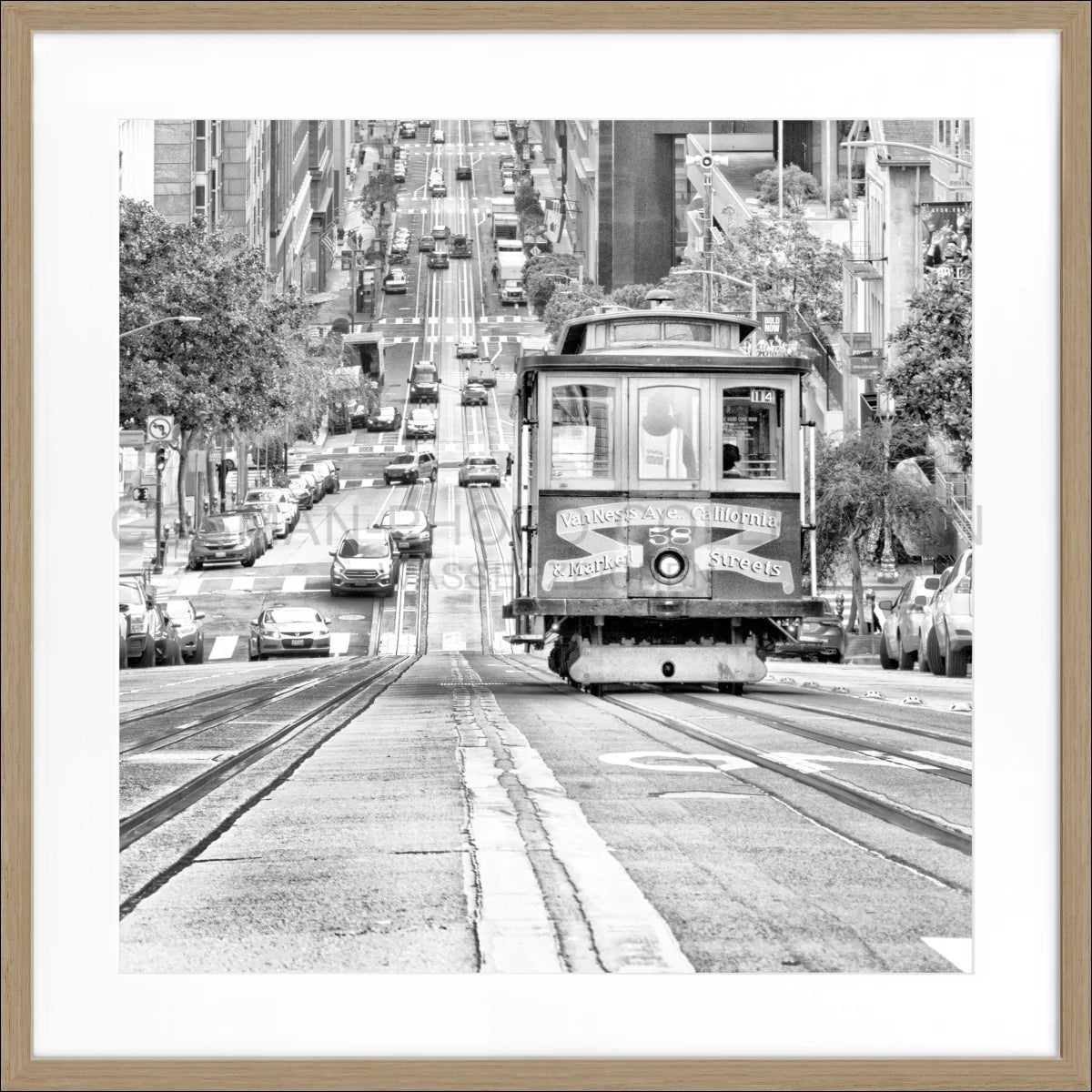 Poster mit Rahmen ’Cable Cars’ San Francisco SF30Q