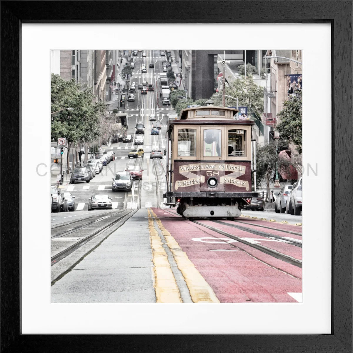 Poster mit Rahmen ’Cable Cars’ San Francisco SF30Q