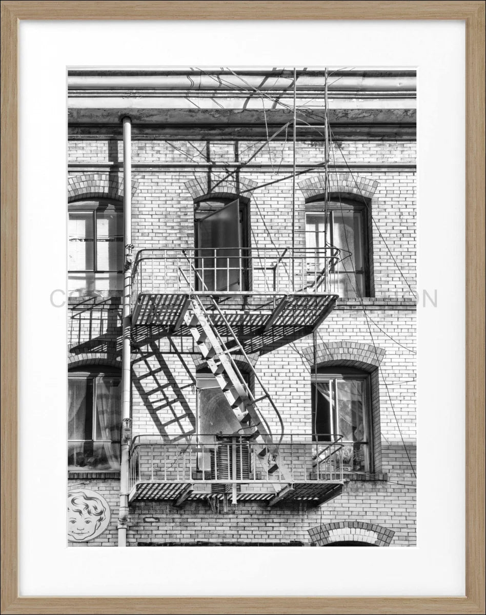 Poster mit Rahmen ’Feuertreppen’ San Francisco SF38