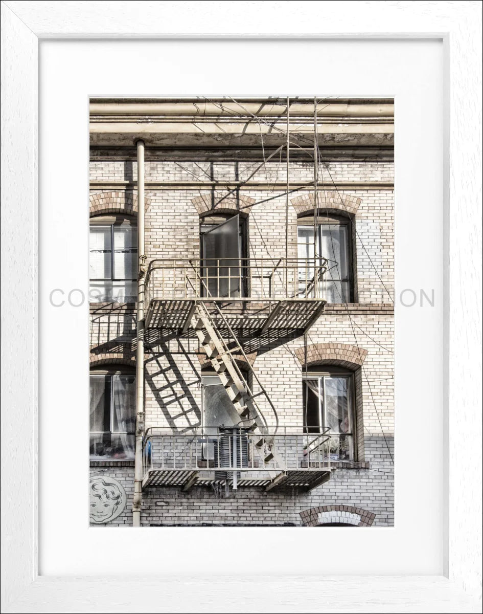 Poster mit Rahmen ’Feuertreppen’ San Francisco SF38