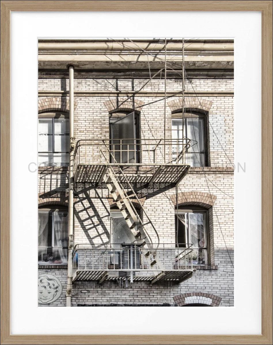 Poster mit Rahmen ’Feuertreppen’ San Francisco SF38