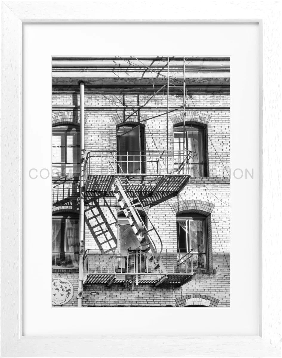 Poster mit Rahmen ’Feuertreppen’ San Francisco SF38