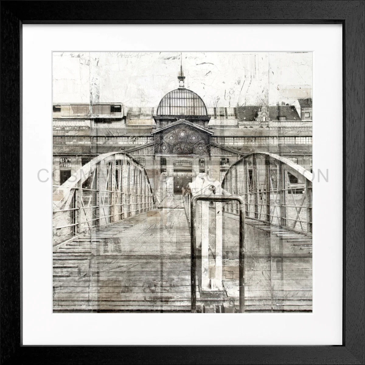 Poster mit Rahmen ’Fischauktionshalle’ Hafen Hamburg GM04Q