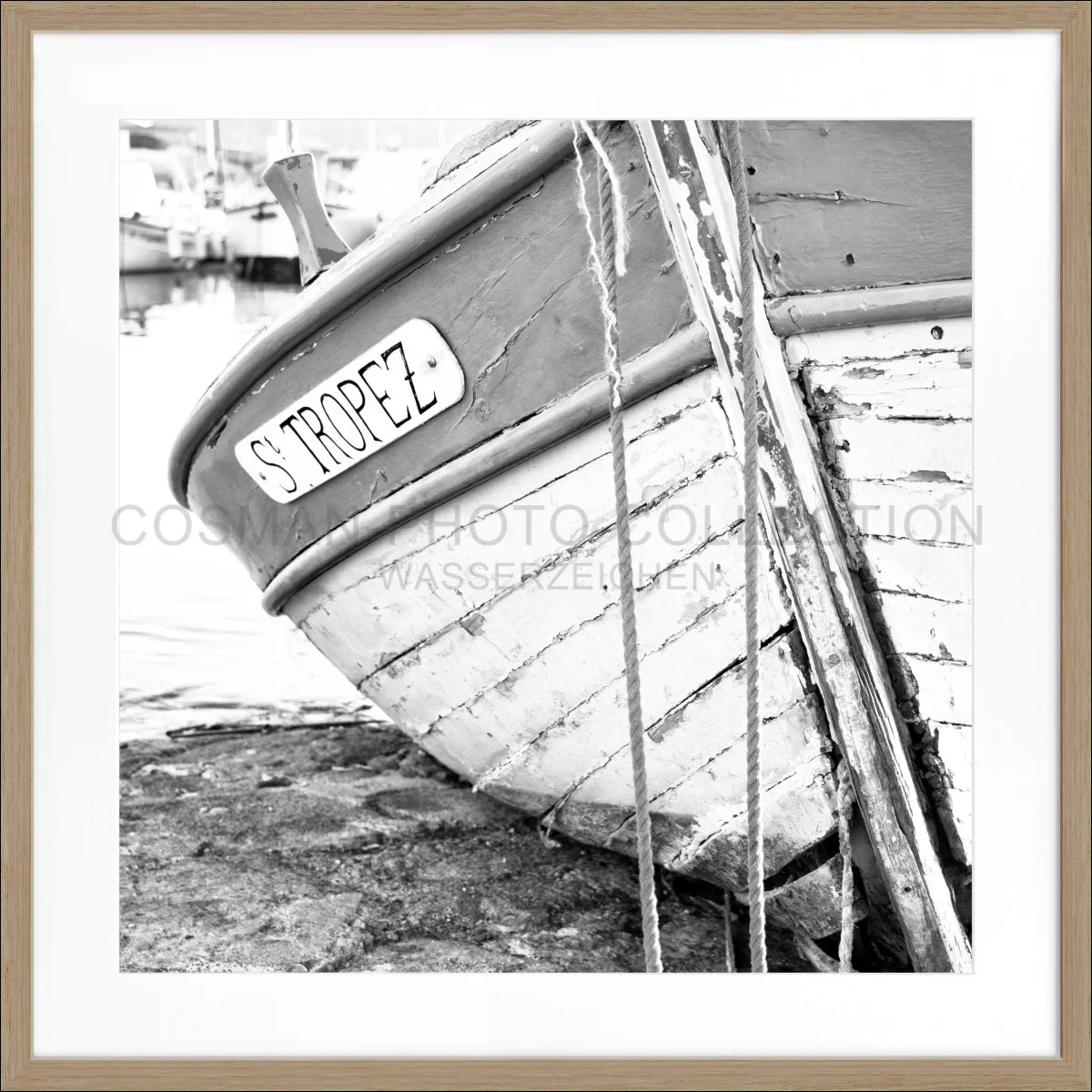 Poster mit Rahmen ’Fischerboot’ Saint Tropez ST27Q