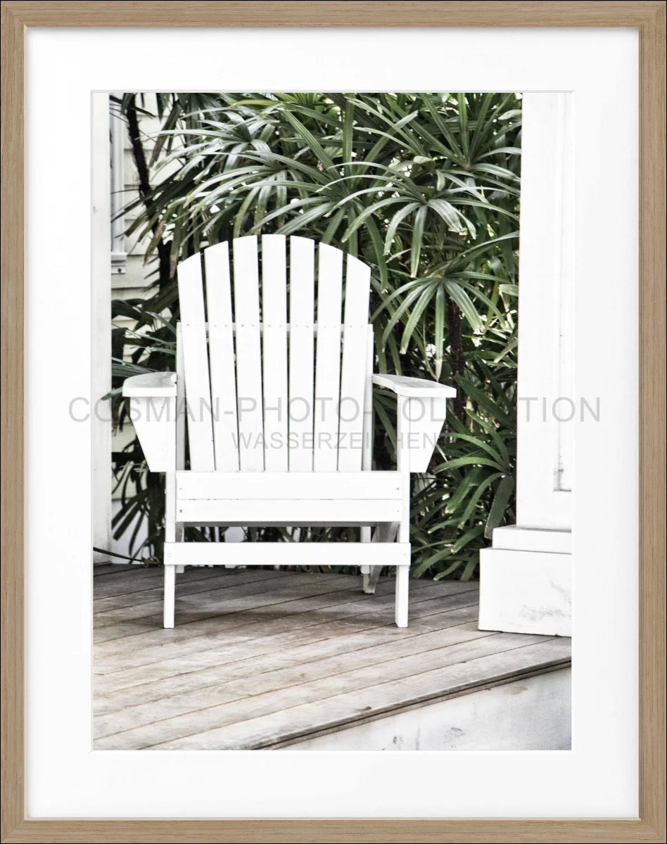 Poster mit Rahmen Florida Key West ’Deckchair’ FL34