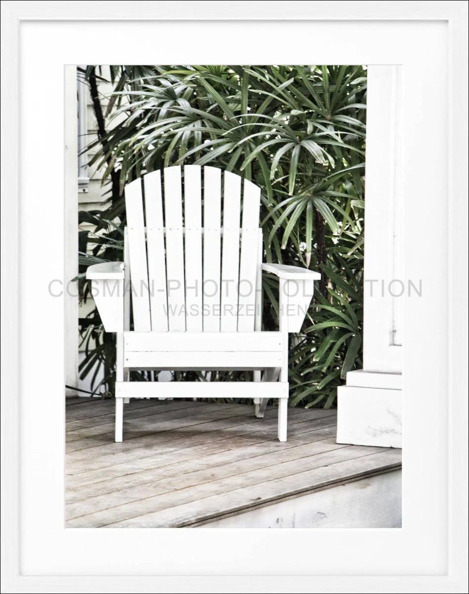 Poster mit Rahmen Florida Key West ’Deckchair’ FL34