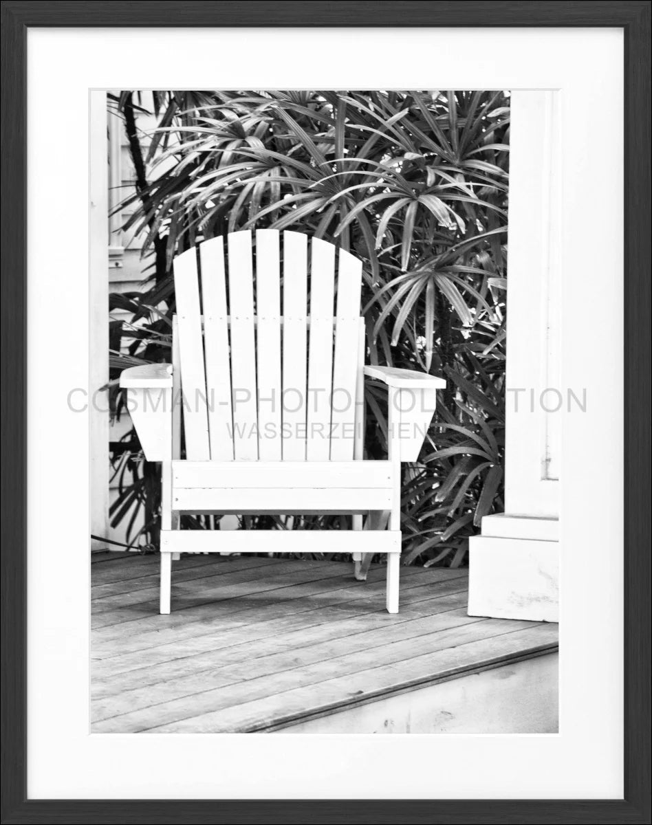 Poster mit Rahmen Florida Key West ’Deckchair’ FL34