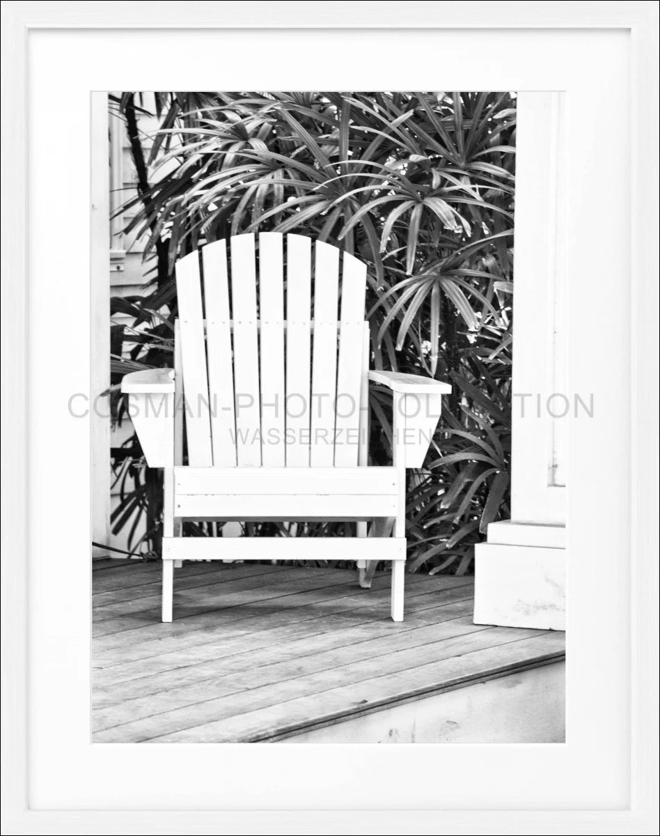 Poster mit Rahmen Florida Key West ’Deckchair’ FL34