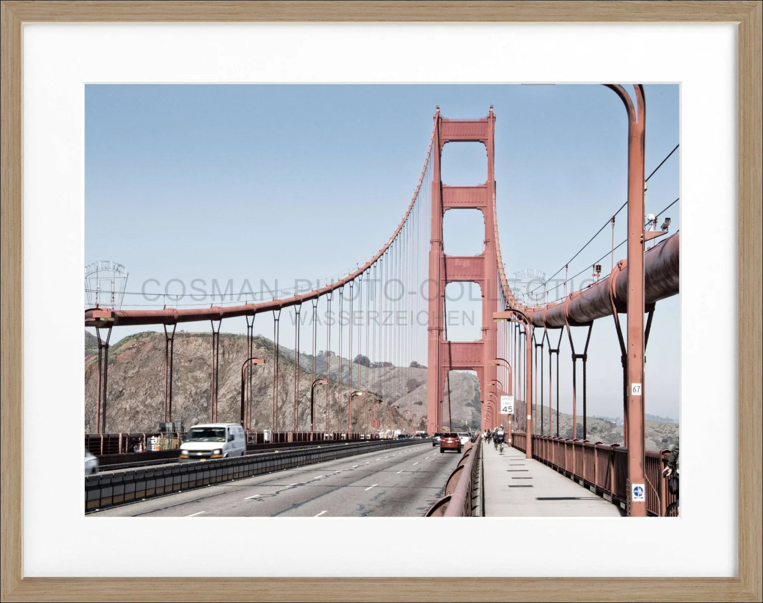 Poster mit Rahmen ’Golden Gate Bridge’ San Francisco SF21