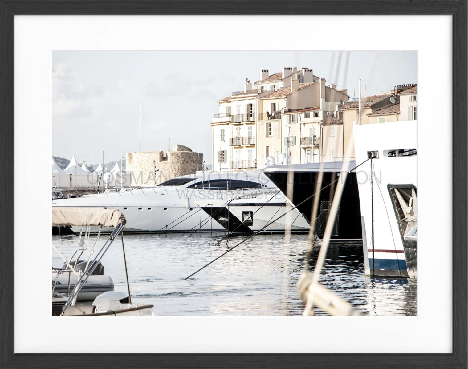 Poster mit Rahmen ’Hafen’ Saint Tropez ST01 - Wandbilder