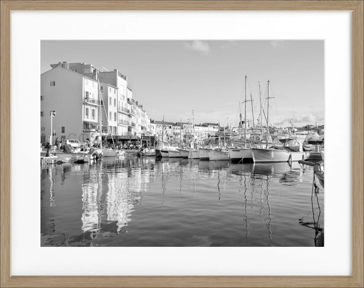 Poster mit Rahmen ’Hafen’ Saint Tropez ST05 - Wandbilder
