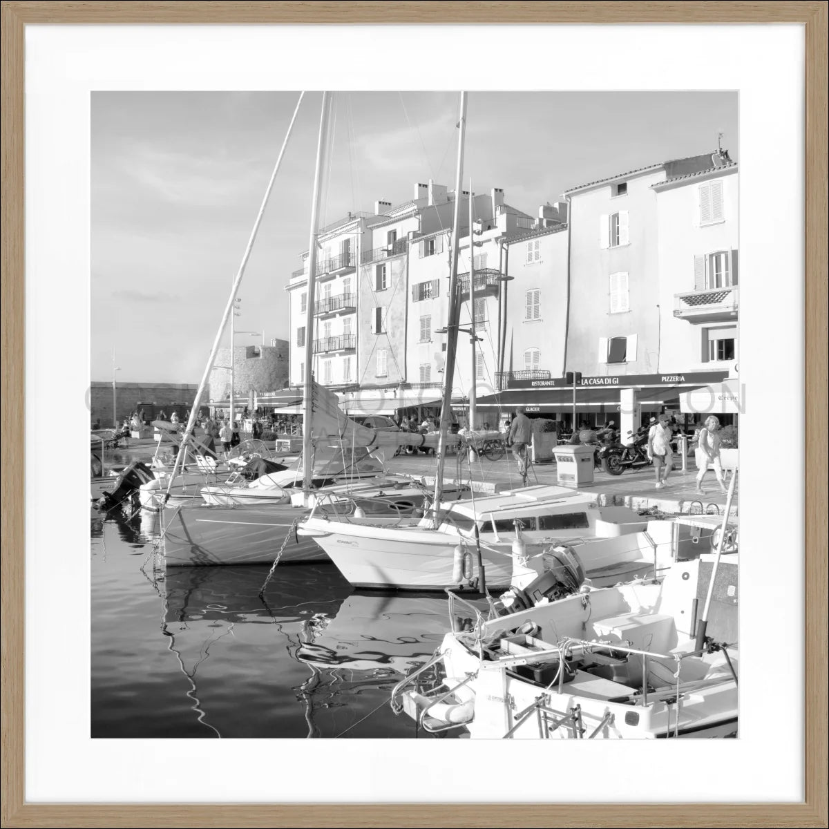 Poster mit Rahmen ’Hafen’ Saint Tropez ST15Q - Wandbilder