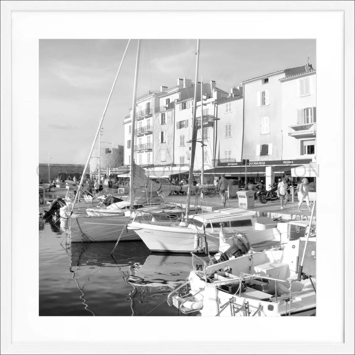 Poster mit Rahmen ’Hafen’ Saint Tropez ST15Q - Wandbilder