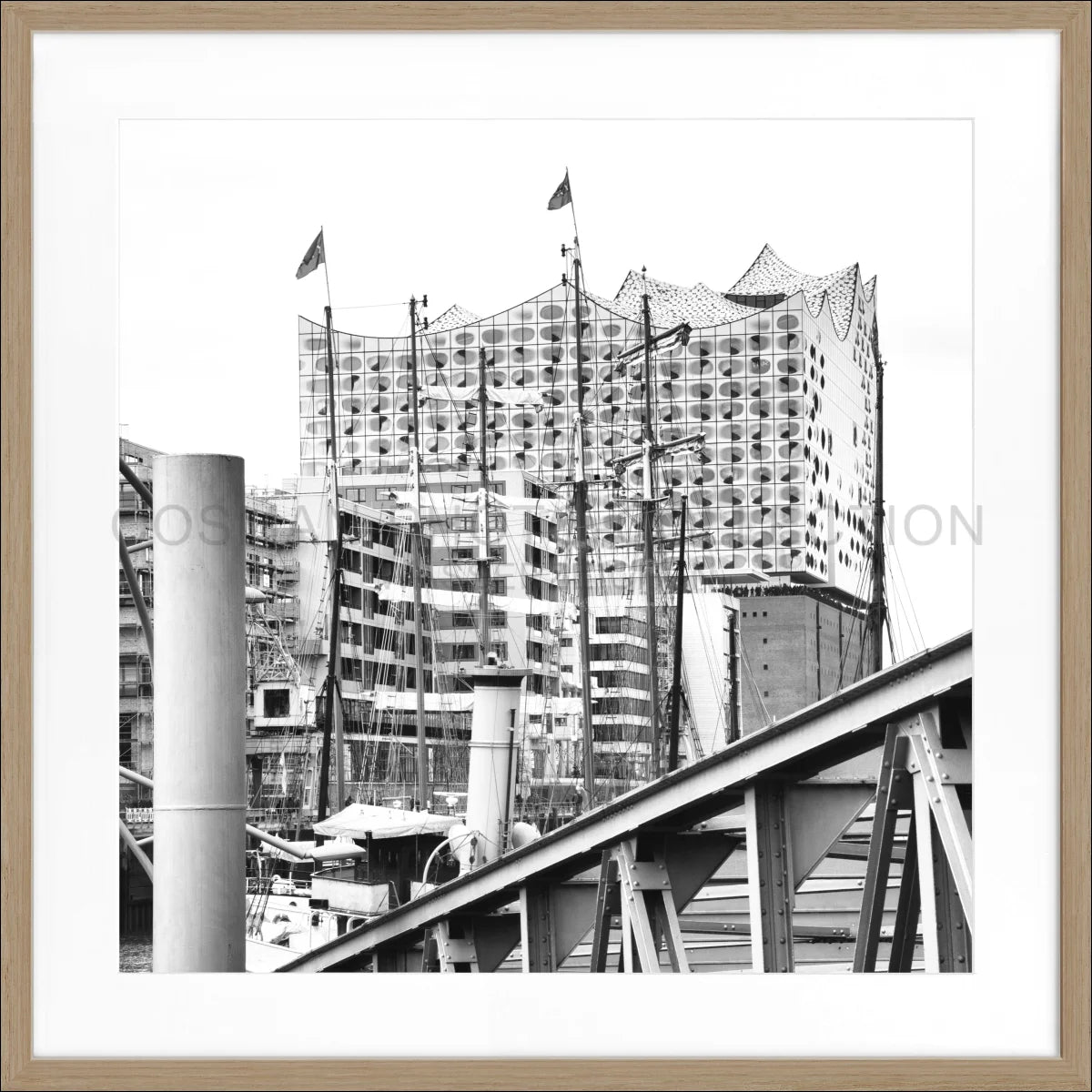 Poster mit Rahmen Hamburg ’Elphi’ HH11AQ - Wandbilder