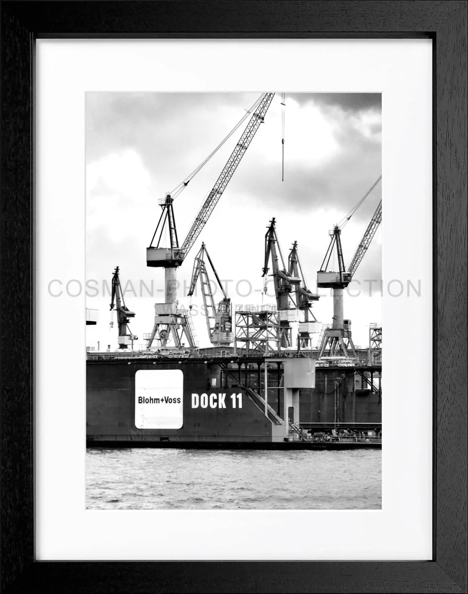 Poster mit Rahmen Hamburg Hafen ’Dock 11’ HH04 - Wandbilder