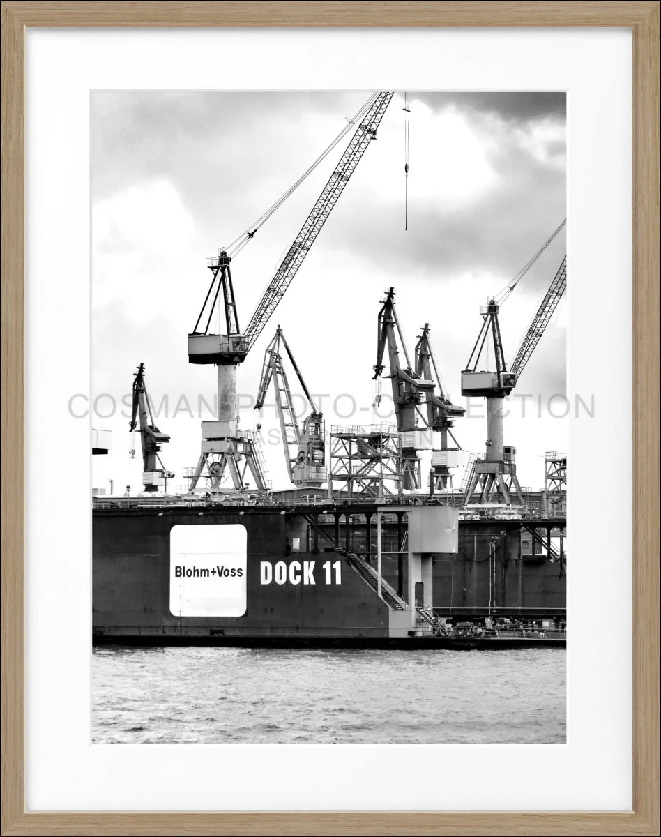 Poster mit Rahmen Hamburg Hafen ’Dock 11’ HH04 - Wandbilder