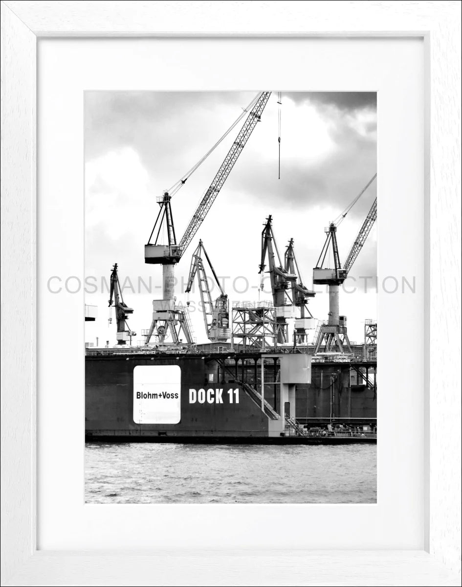 Poster mit Rahmen Hamburg Hafen ’Dock 11’ HH04 - Wandbilder