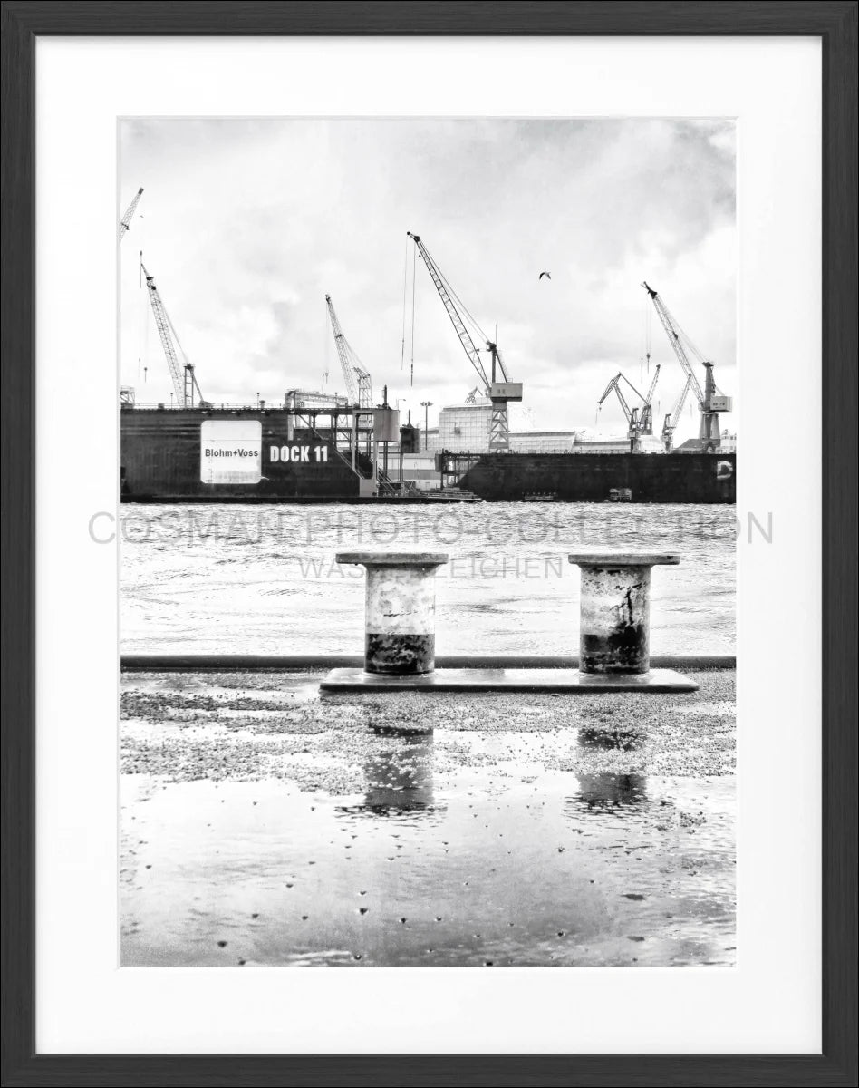 Poster mit Rahmen Hamburg Hafen ’Dock 11’ HH05K - Wandbilder