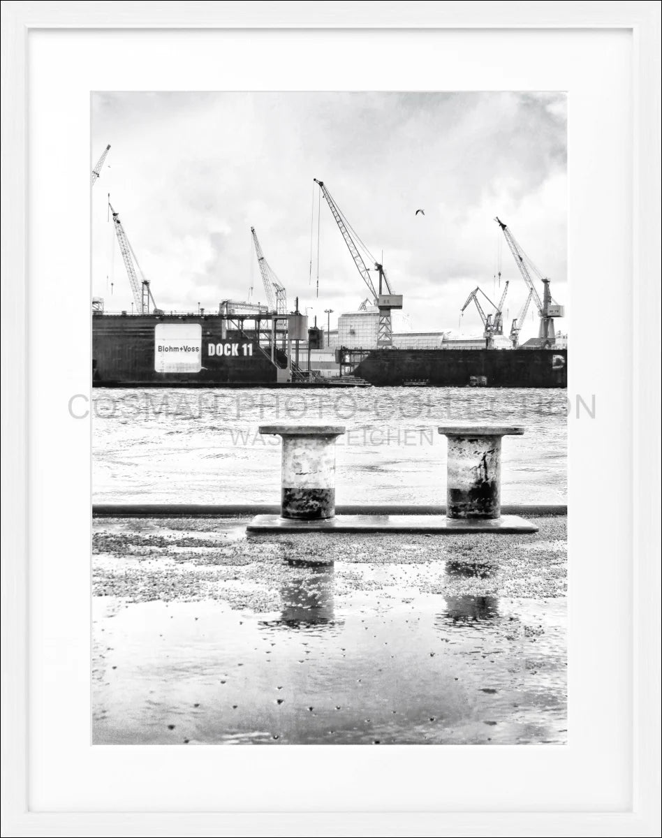 Poster mit Rahmen Hamburg Hafen ’Dock 11’ HH05K - Wandbilder