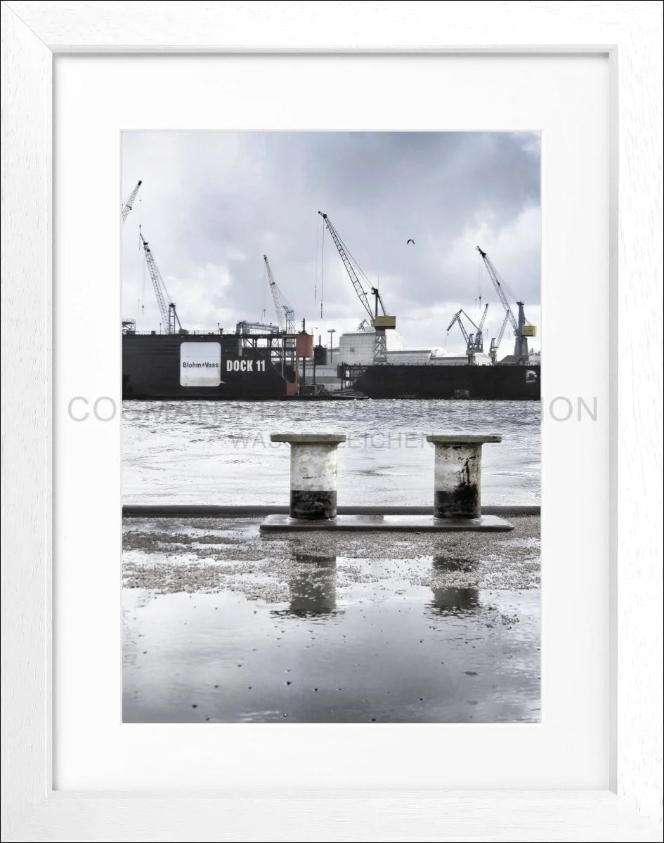 Poster mit Rahmen Hamburg Hafen ’Dock 11’ HH05K - Wandbilder