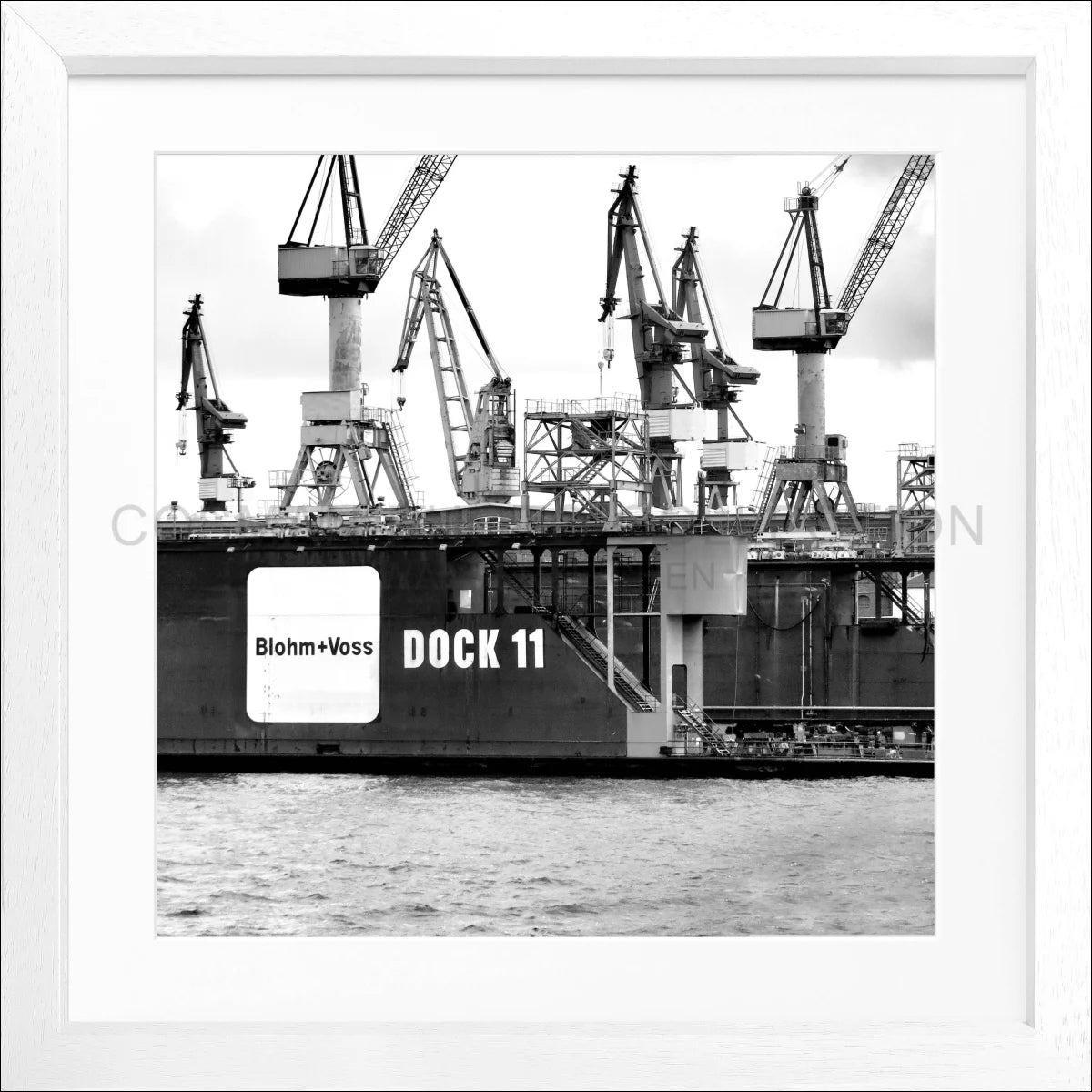 Poster mit Rahmen Hamburg Hafen ’Dock 11’ HH09 - Wandbilder