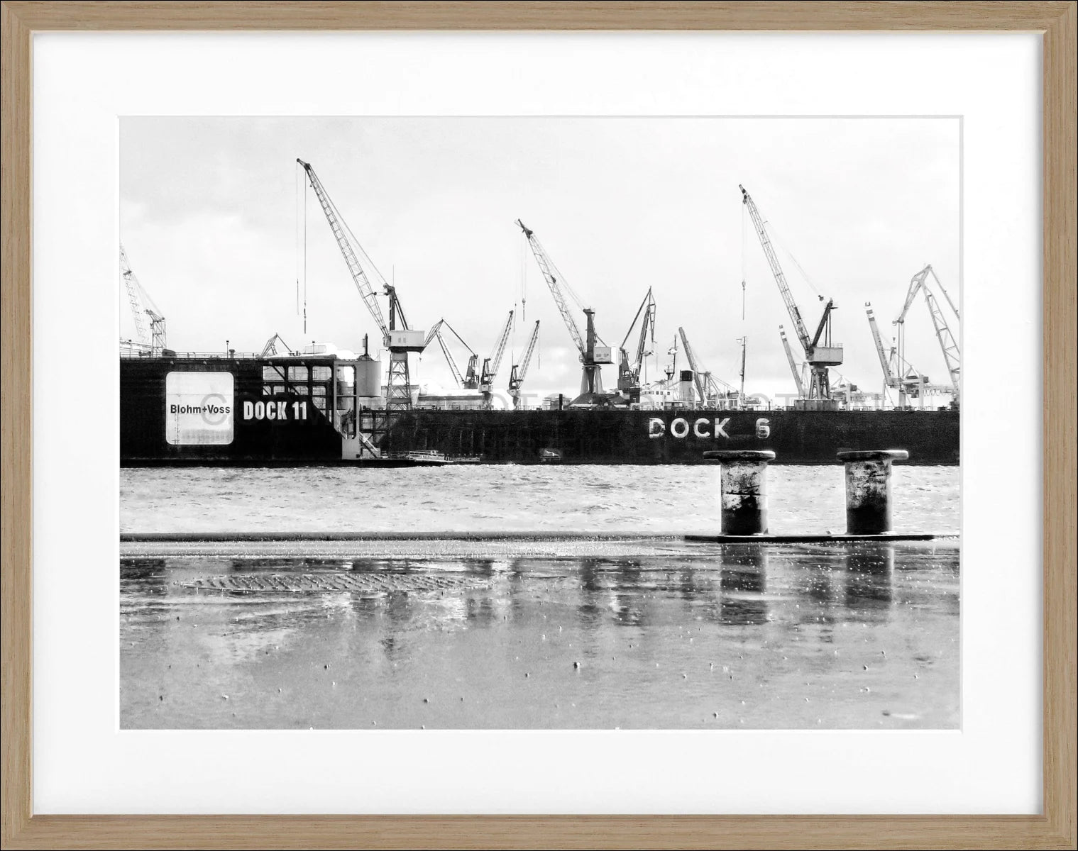Poster mit Rahmen Hamburg Hafen ’Dock’ HH05C - Wandbilder