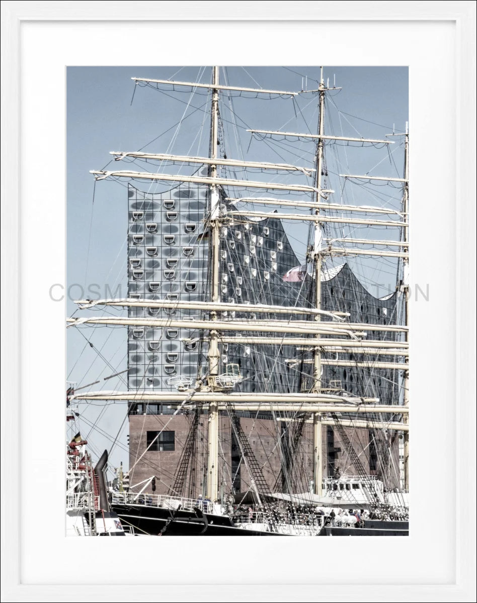Poster mit Rahmen Hamburg Hafen ’Elphi’ HH18 - Wandbilder
