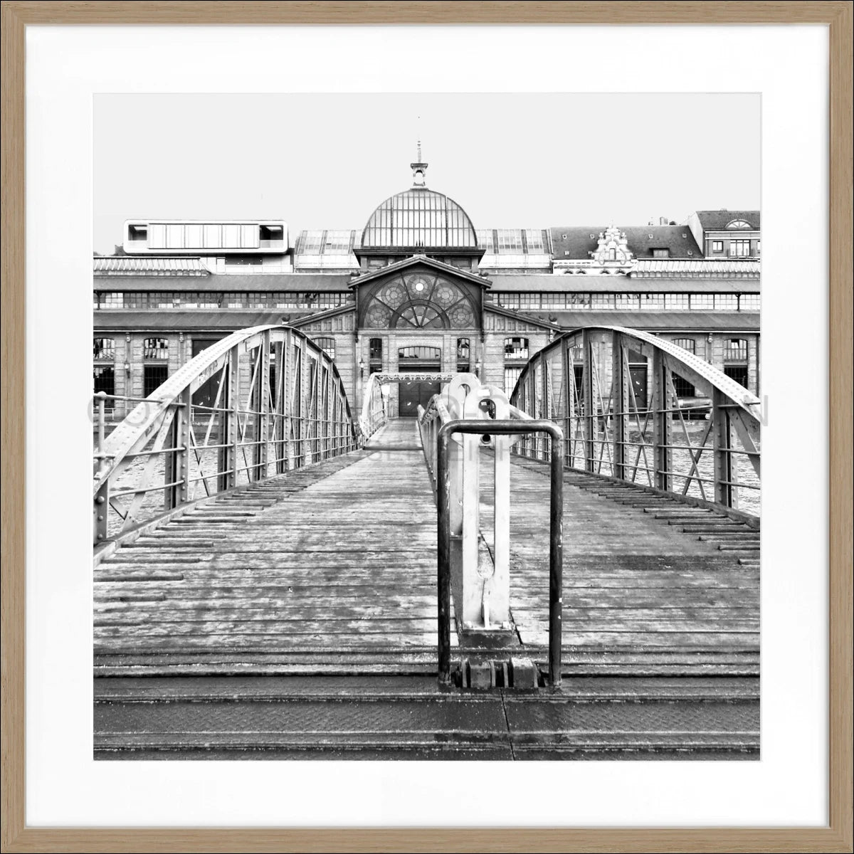 Poster mit Rahmen Hamburg Hafen ’Fischauktionshalle’ HH08