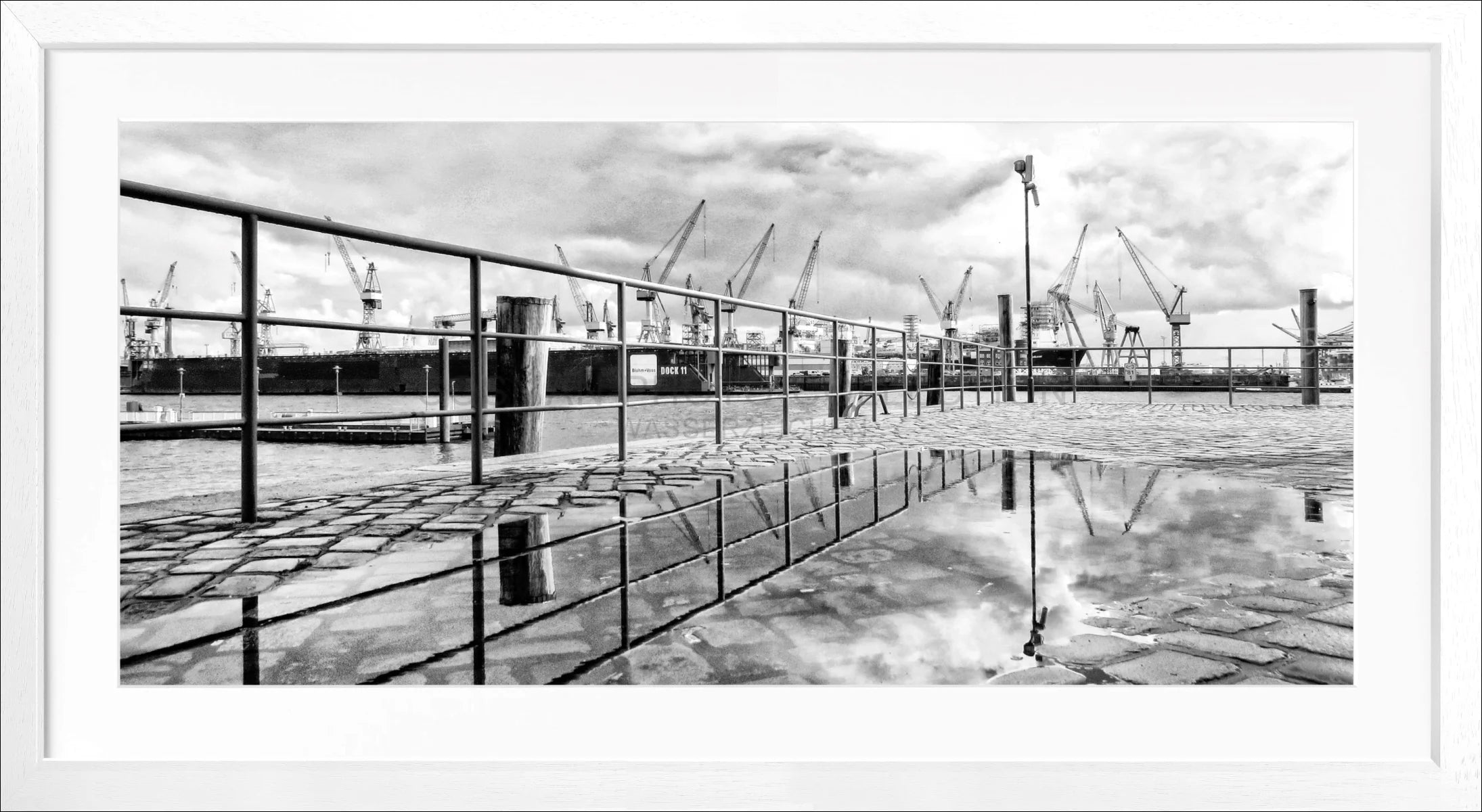 Poster mit Rahmen Hamburg Hafen HH40 - Wandbilder