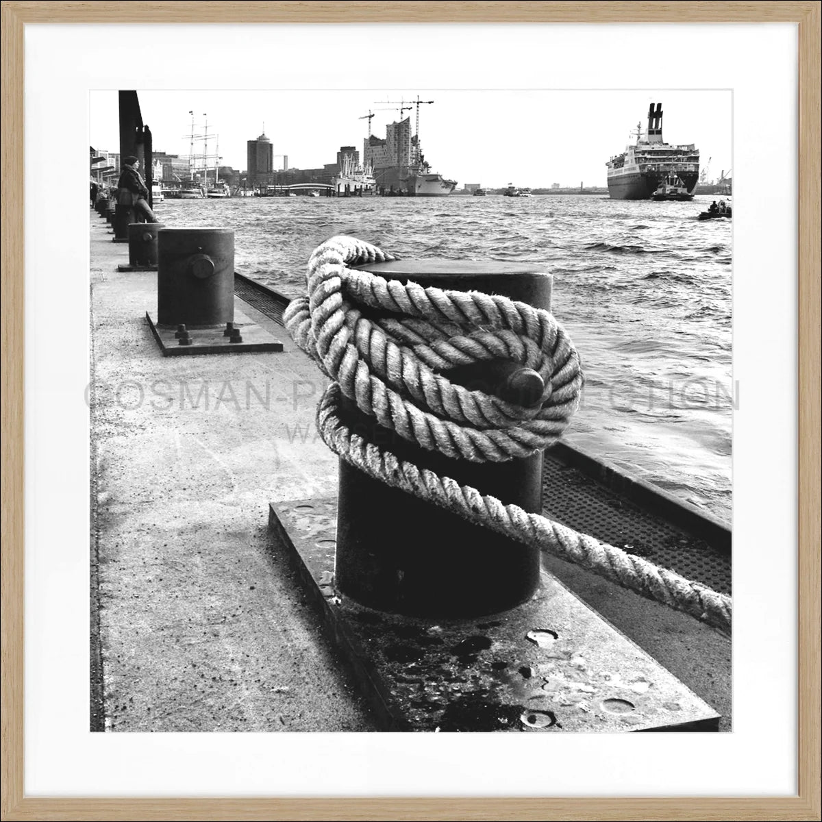Poster mit Rahmen Hamburg Hafen ’Poller’ HH07 - Wandbilder