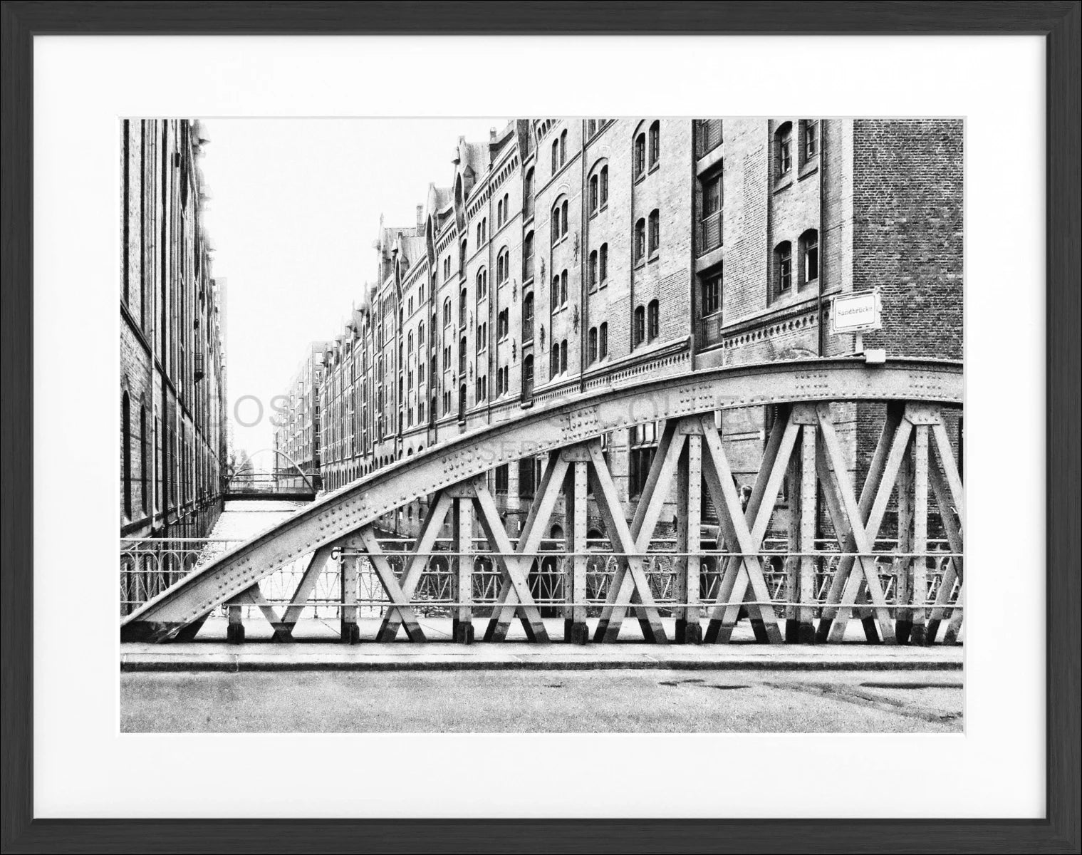 Poster mit Rahmen Hamburg ’Speicherstadt’ HH46F - Wandbilder