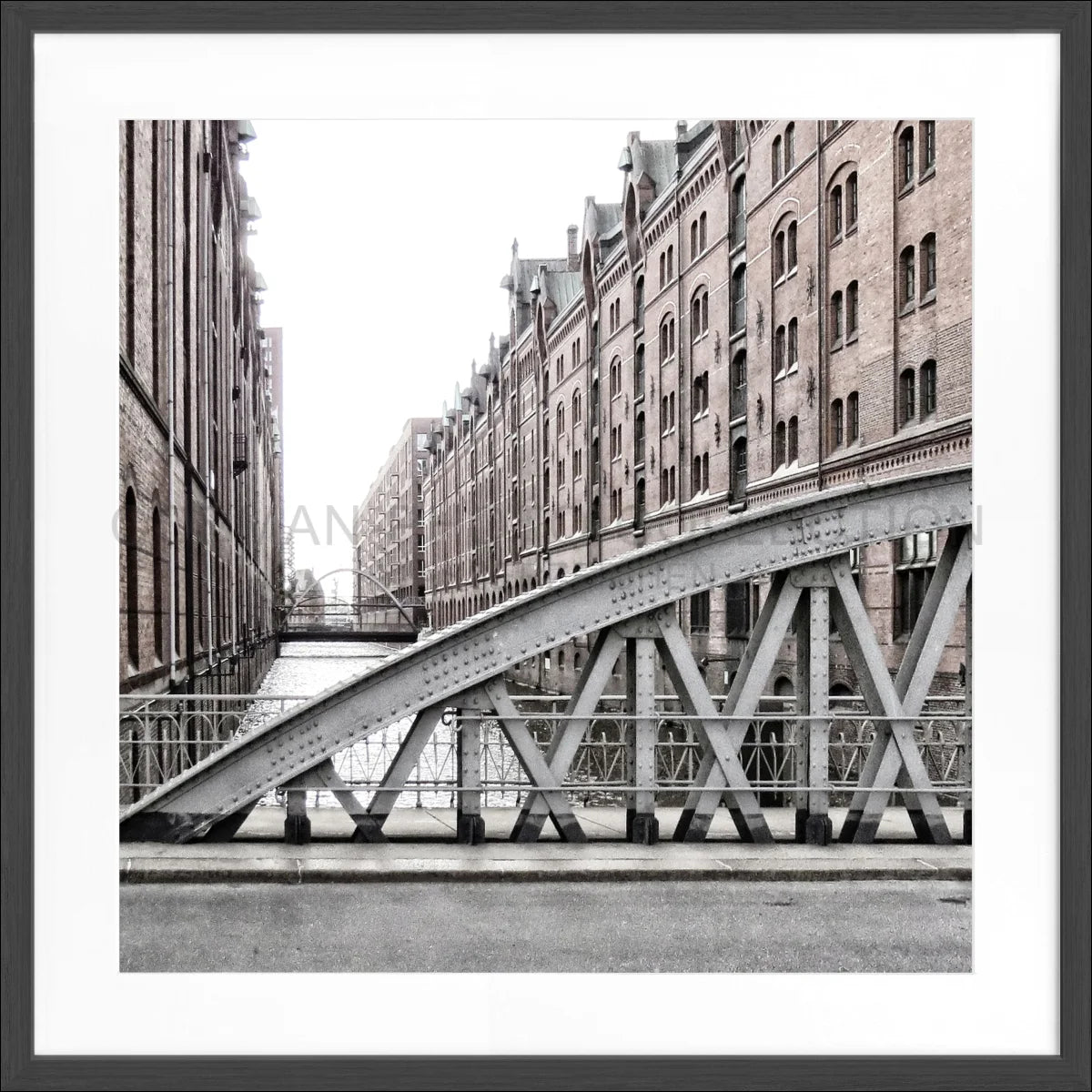 Poster mit Rahmen Hamburg Speicherstadt HH46FQ - Wandbilder