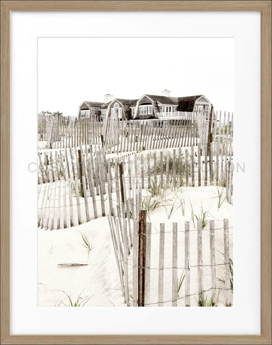 Poster mit Rahmen Hamptons Long Island ’Beach House’ HM15