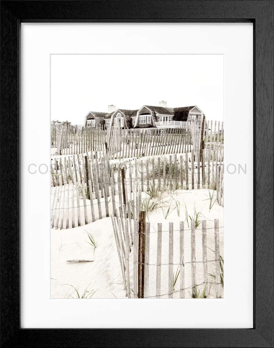 Poster mit Rahmen Hamptons Long Island ’Beach House’ HM15