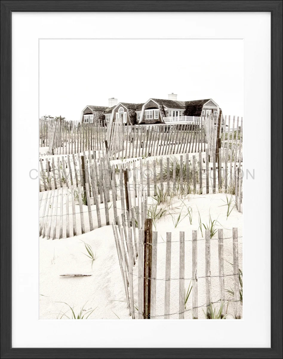 Poster mit Rahmen Hamptons Long Island ’Beach House’ HM15