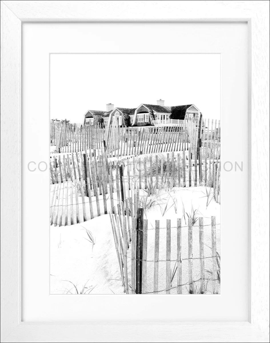 Poster mit Rahmen Hamptons Long Island ’Beach House’ HM15