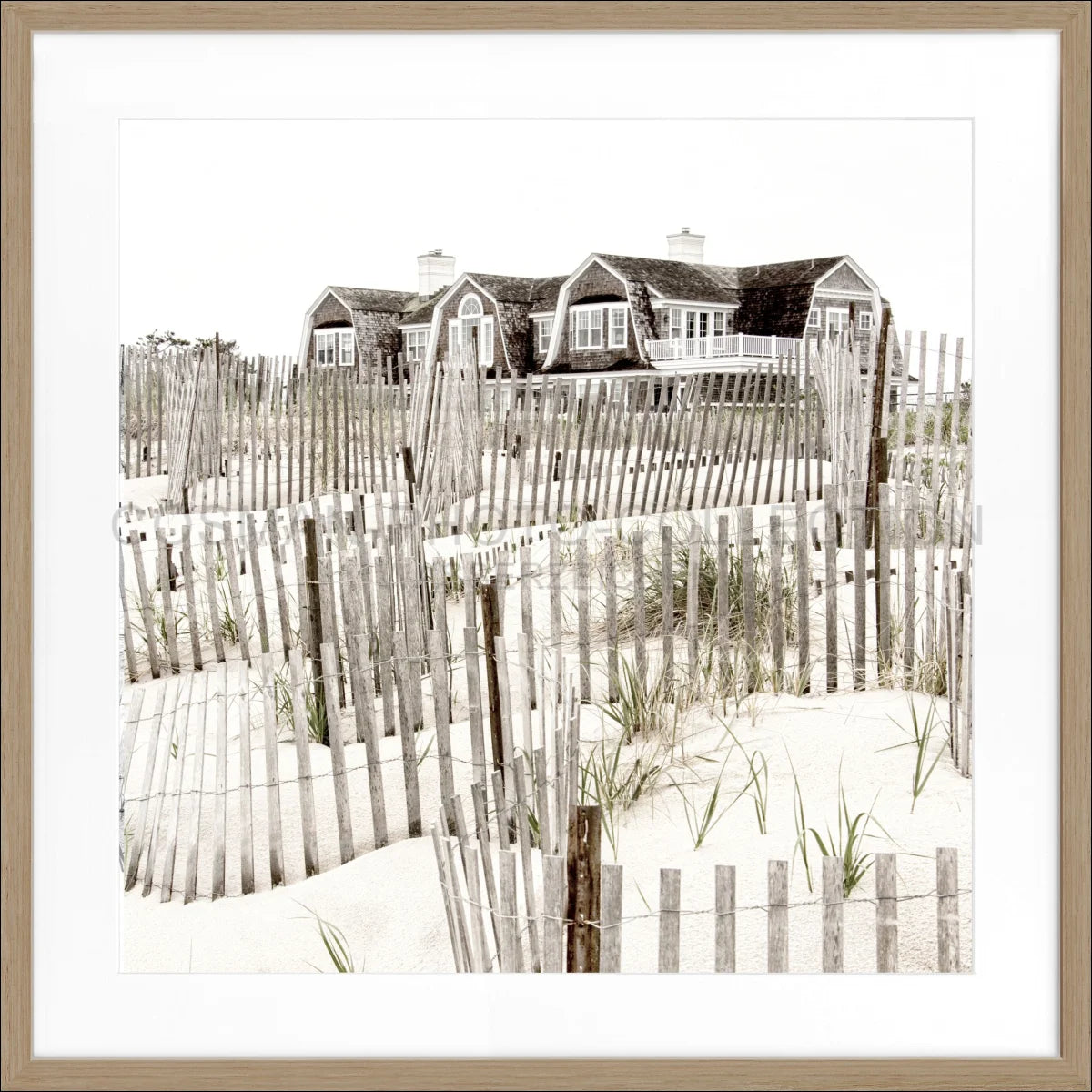 Poster mit Rahmen Hamptons Long Island ’Beach House’ HM15Q