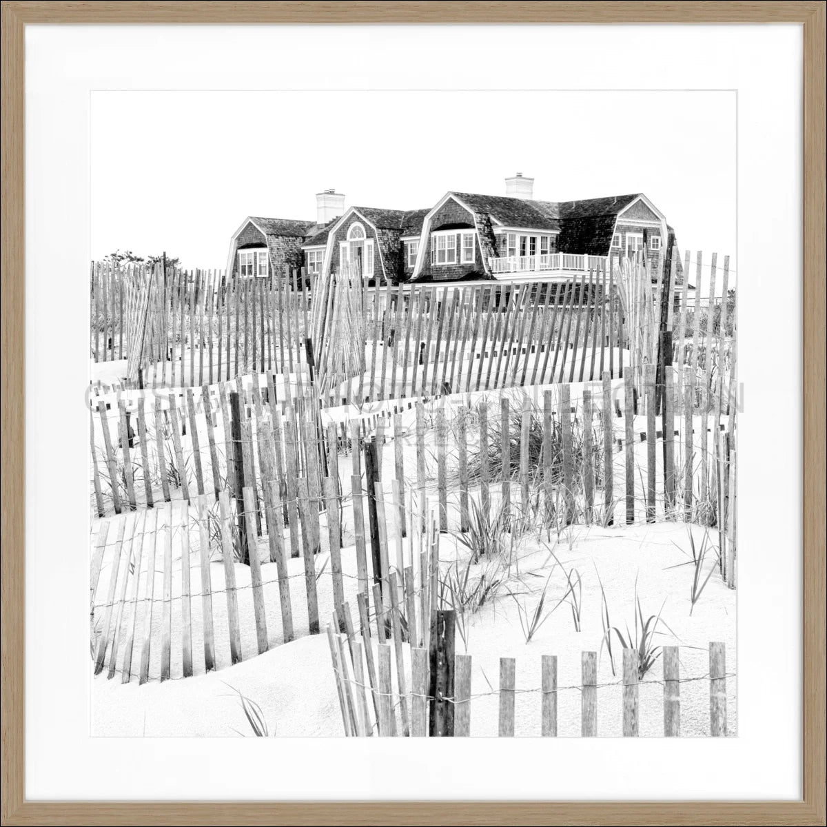 Poster mit Rahmen Hamptons Long Island ’Beach House’ HM15Q