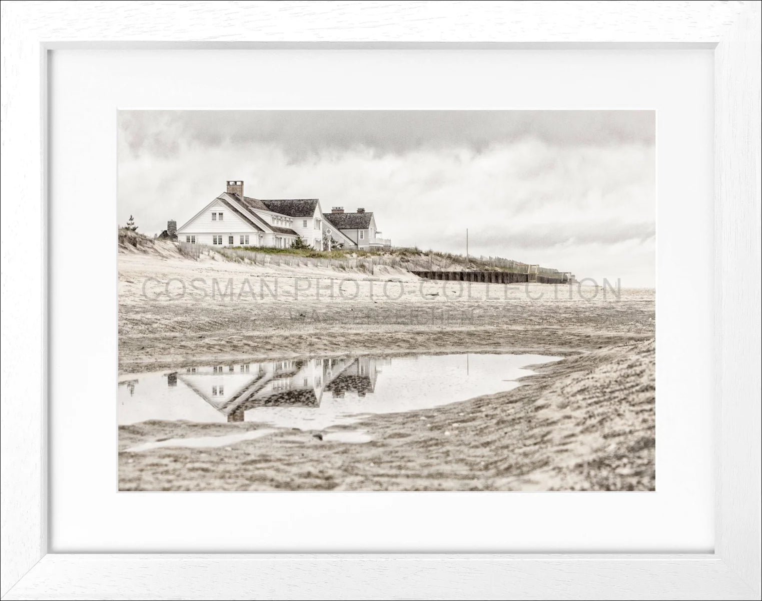 Poster mit Rahmen Hamptons Long Island ’Beach House’ HM19B