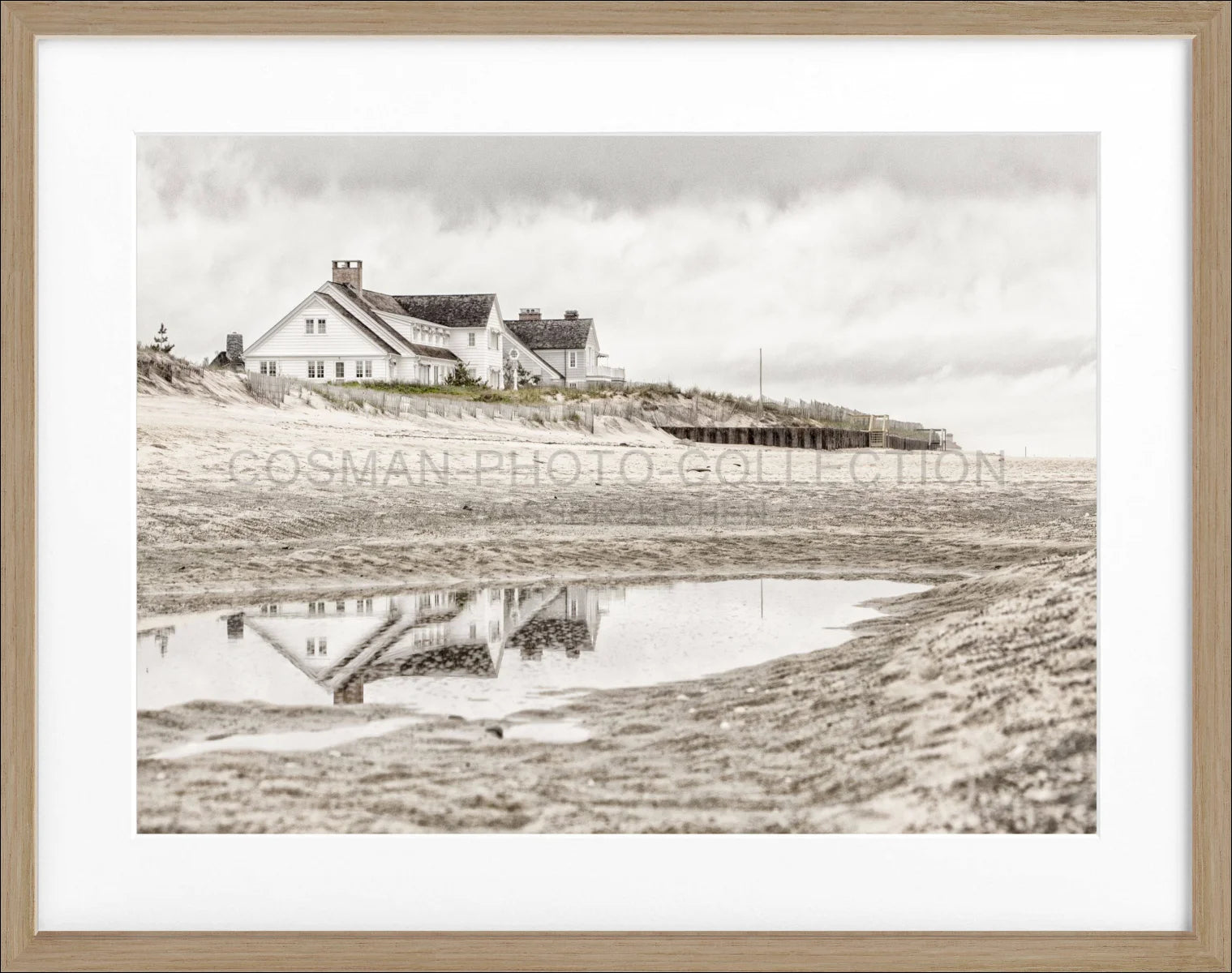 Poster mit Rahmen Hamptons Long Island ’Beach House’ HM19B