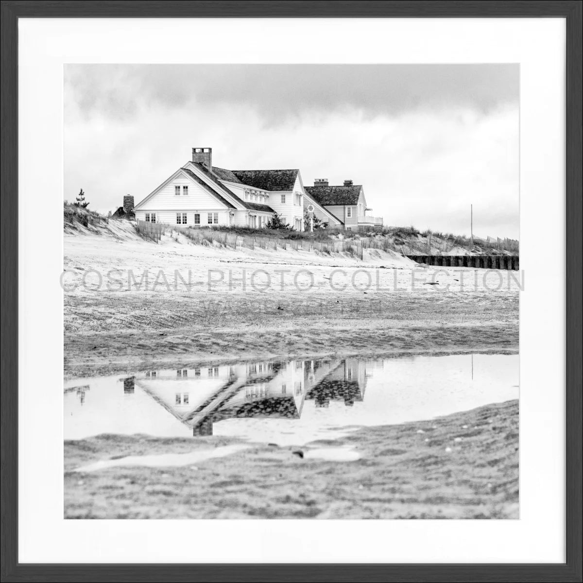 Poster mit Rahmen Hamptons Long Island ’Beach House’ HM19BQ