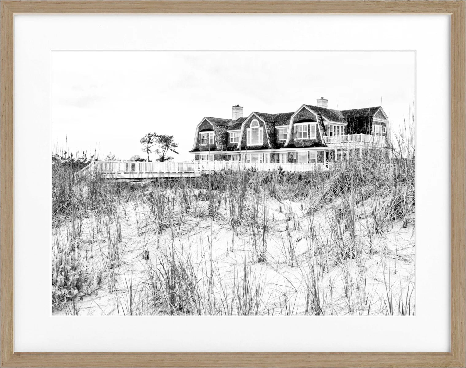 Poster mit Rahmen Hamptons Long Island ’Beach House’ HM28