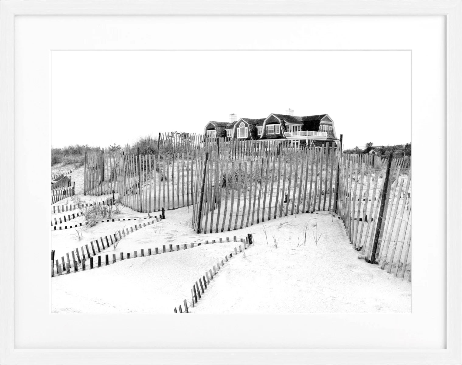 Poster mit Rahmen Hamptons Long Island ’Beach House’ HM32