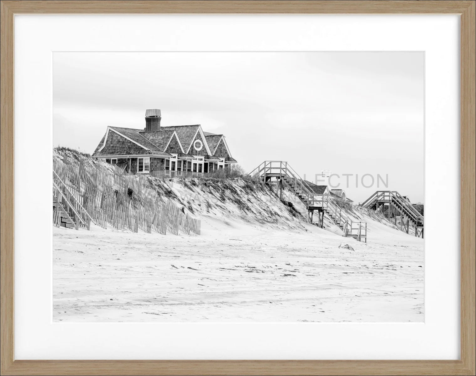 Poster mit Rahmen Hamptons Long Island ’Beach House’ HM34