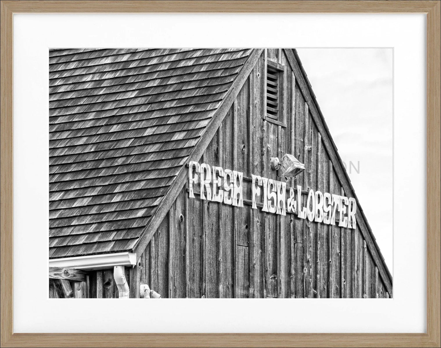 Poster mit Rahmen Hamptons Long Island ’ Fresh Fish’ HM33